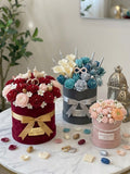 House of Taji — Together Forever Modern Anniversary Candle Bouquet (Teal & Silver)