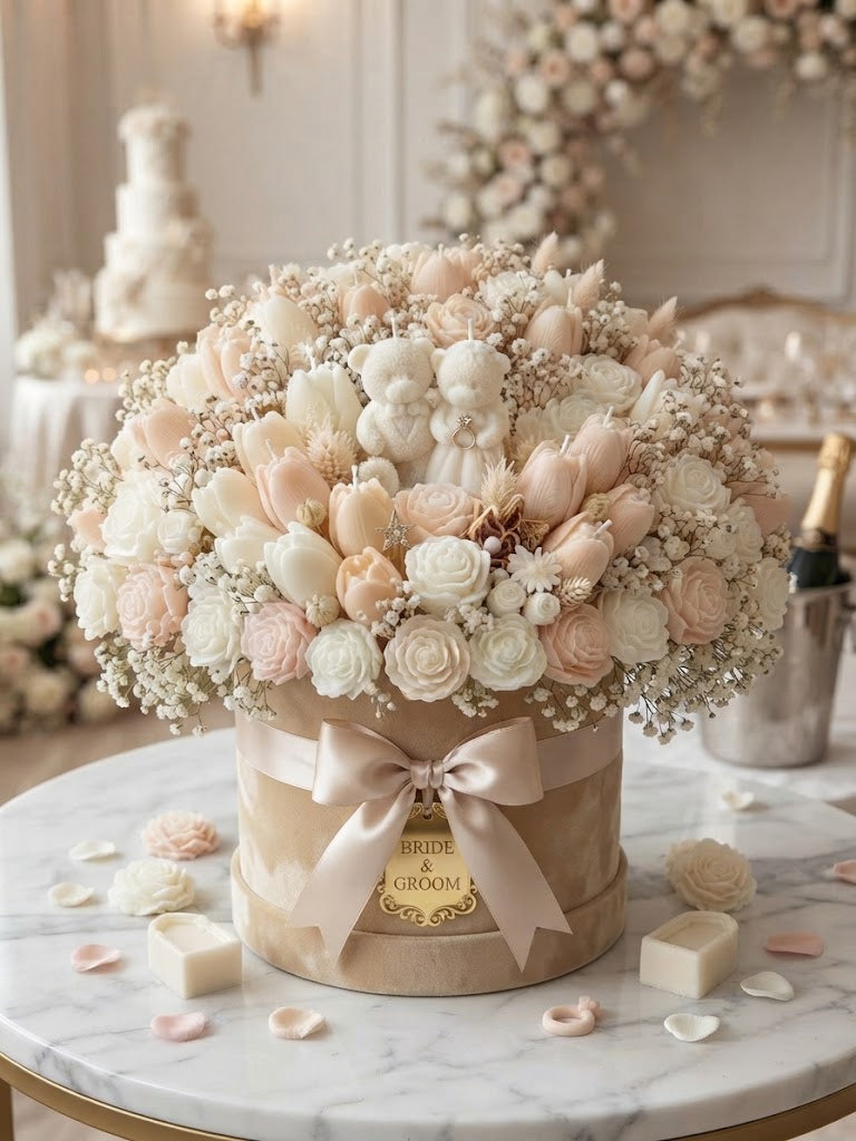 Bridal Bliss | Bridal Suite Floral & Candle Arrangement