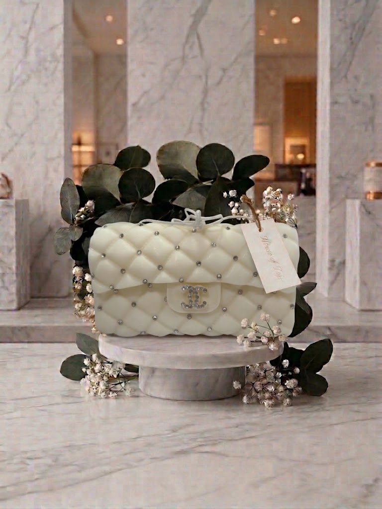 House of Taji – Chanel-Inspired Large Quilted Handbag Candle