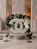House of Taji — Iconic Designer Monogram Candle (White)