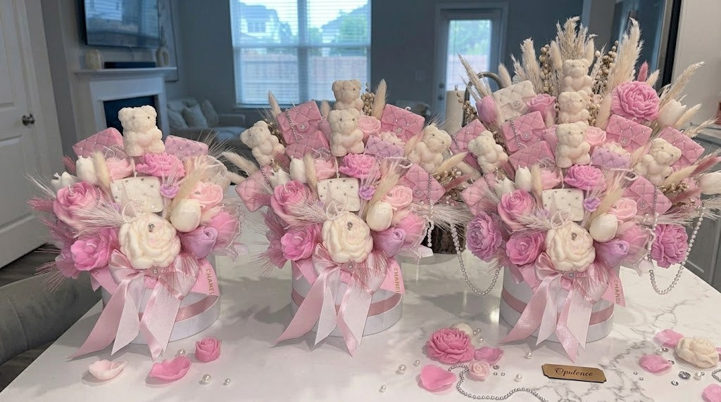 House of Taji — Chanel Coco Me Pink | Haute Couture Candle Arrangement