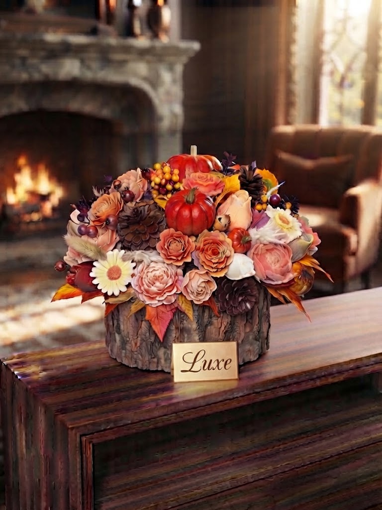 The Harvest Glow – Luxury Autumn Candle Arrangement