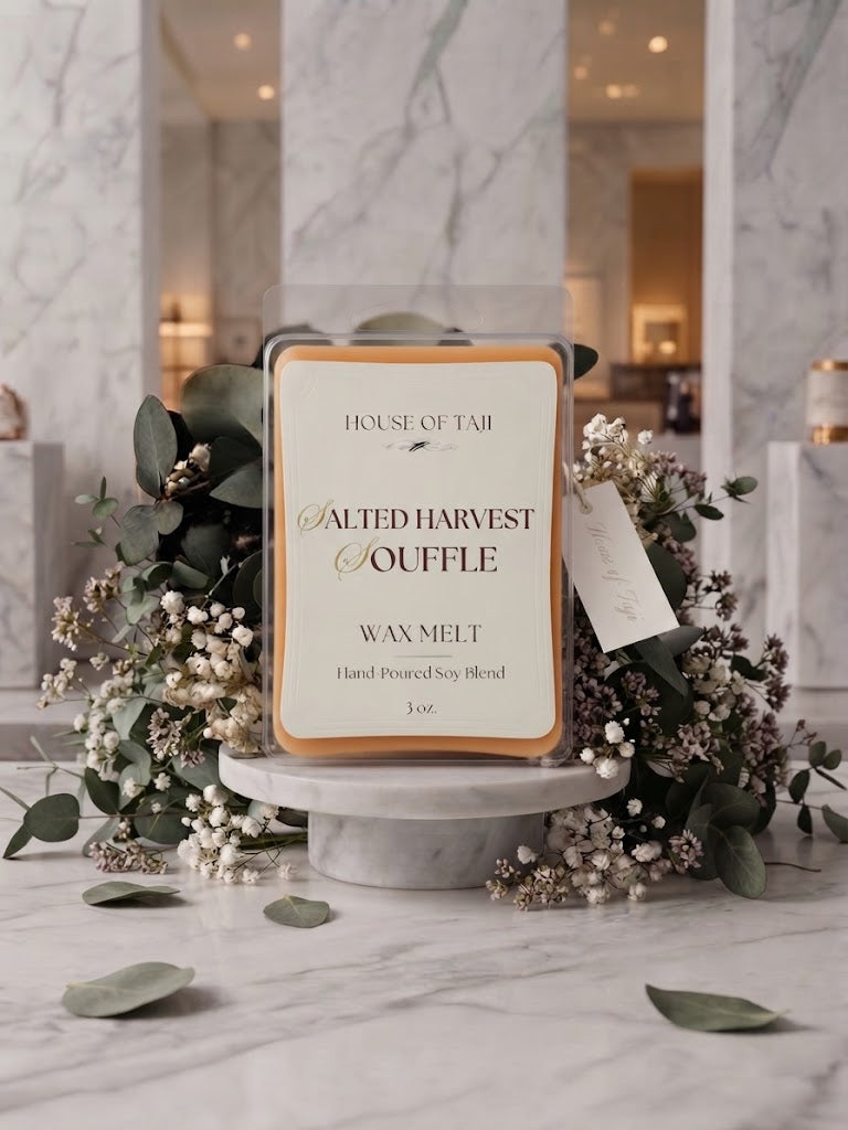 House of Taji – Salted Harvest Soufflé Hand-Poured Soy Blend Wax Melt