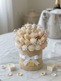 House of Taji — The Bridal Shower Blossom Candle Arrangement (Blush & White)